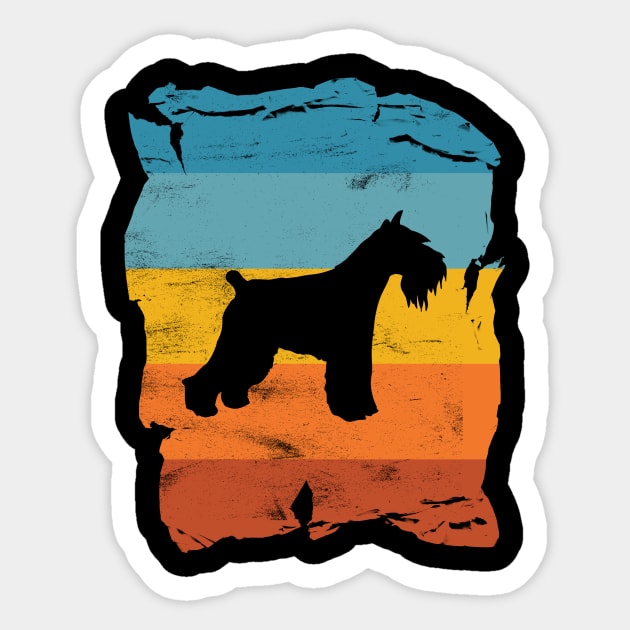 Giant Schnauzer Distressed Vintage Retro Silhouette Sticker by DoggyStyles